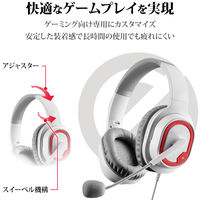 ヘッドセット オーバーヘッド ゲーミング 両耳 φ3.5mm 4極ミニプラグ PS5 任天堂スイッチ ホワイト HS-G30WH エレコム 1個（直送品）
