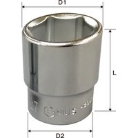 フローバル プロスタイルツール（PROSTYLE TOOL） ソケット（mm）6角タイプ 1/2×15 GE4S15 1個（直送品）