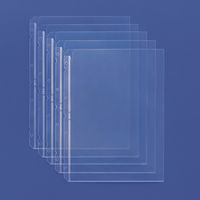 メニューファイル用リフィル 4穴リング用 シンビ 中ビニールー63　4パック(20枚)