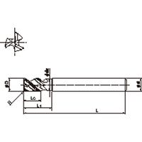 オーエスジー 超硬エンドミル/コーナR 8528563 1PC（直送品）