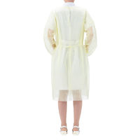 アスクル　不織布ガウン イエロー 個包装　アイソレーションガウン　使い捨て　感染対策　黄色　1袋(5枚入) オリジナル