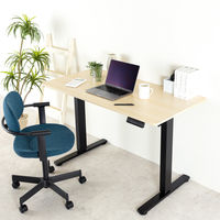 【軒先渡し】アスカ電動昇降デスク メモリー付 1200mm 黒×木目EDK12BK1台（直送品）