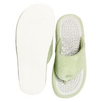 センコー FEELFOOT ヘルスハナオ 鼻緒 スリッパ M 約22-24cm グリーン FF 221014 1足（直送品）