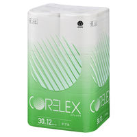 トイレットペーパー 12ロール 再生紙 ダブル 30ｍ コアレックス 1箱（12ロール入×4パック） コアレックス信栄