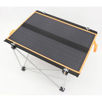 ソーラーパネルテーブル　HDL-OSPT1-LORブラック＆オレンジ　1個 ヒロ・コーポレーション（直送品）