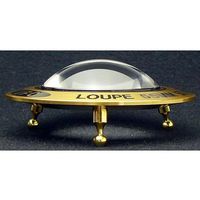 クリアー光学 置き型ルーペ デスクルーペ 5倍 55mm UFO型真鍮ボディ P-88N 1個 64-5275-55（直送品）