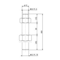イマダ ネジ径変換アダプタ M12ーM10 CAー12T10 1個（直送品）