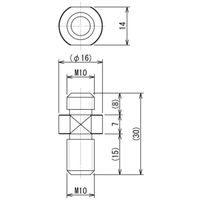 イマダ ネジ径変換アダプタ M10ーM10 CAー10T10 1個（直送品）