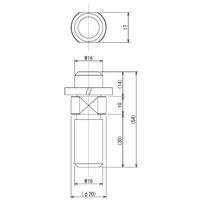 イマダ ネジ径変換アダプタ M16ーM16 CAー16T16 1個（直送品）