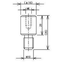 イマダ ネジ径変換アダプタ M6(メネジ)ーM10 CAーF6T10 1個（直送品）