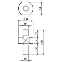 イマダ ネジ径変換アダプタ M6ーM6 CAー6T6 1個（直送品）