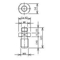 イマダ ネジ径変換アダプタ M8ーM10 CAー8T10 1個（直送品）