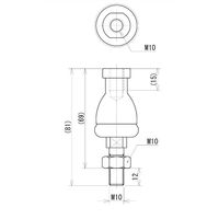 イマダ ユニバーサルジョイント UJ10ー5000N 1個（直送品）