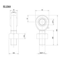 イマダ ロードセル用吊り具 M18 おねじ REー20kN 1個（直送品）