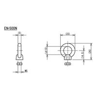 イマダ ロードセル用吊り具 M5 めねじ ENー500N 1個（直送品）