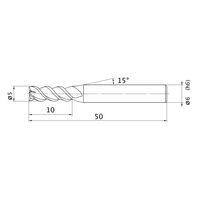 三菱マテリアル MS plusエンドミル VQMHZV D0500 1セット(2PC)（直送品）