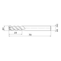 三菱マテリアル MS plusエンドミル VQMHZV D0800 1PC（直送品）