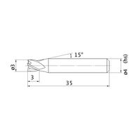 三菱マテリアル エンドミル MS4EC D0300L35S04 1セット(3PC)（直送品）