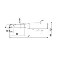 三菱マテリアル エンドミル VF2XLB R0050N100S04 1セット(3PC)（直送品）