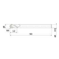 三菱マテリアル MS plusエンドミル MP2SB R0400 1セット(2PC)（直送品）