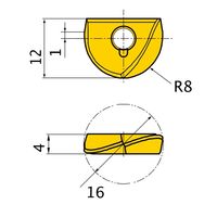 三菱マテリアル ホルダ/ヘッド交換式エンドミル SRFT16 MP8010 1セット(2PC)（直送品）