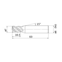 三菱マテリアル エンドミル MSSHD D0700 1セット(2PC)（直送品）