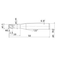 三菱マテリアル エンドミル VCPSRB D0150N10R01 1PC（直送品）