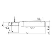 三菱マテリアル エムスターエンドミル VCPSRB D0100N04R01 1PC（直送品）
