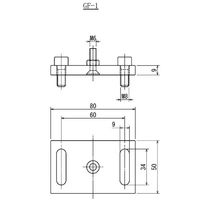 イマダ チャック取付板 GFー1 1個（直送品）