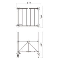 山崎産業 コンドル リサイクルカートY-2自立式MT 大(フレーム) CA866-00LX-MB 1箱(1台)