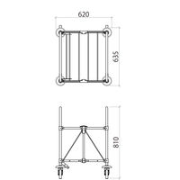 山崎産業 コンドル リサイクルカートY-2自立式MT 小(フレーム) CA865-00SX-MB 1箱(1台)