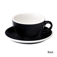 LOVERAMICS 200ml Cappuccino Cup (Black) C088-21BBK 1箱（6個入）（直送品）