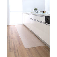 サンコー 吸着拭けるキッチンマット60×180cm 無地 ベージュ KP-77 日本製 撥水 キッチンマット ずれない おくだけ吸着 1個（直送品）