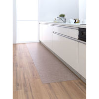 サンコー 吸着拭けるキッチンマット60×180cm 無地 ブラウン KP-78 1個