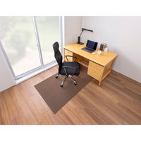 サンコー ゲーミングチェアマット 160×90cm 1枚 ロング 大 ずれない デスク 洗える おくだけ吸着 ブラウン KX-57