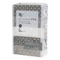 ティッシュペーパー 250組 （5個入）スマートスタイルプラス ソフトパックティッシュ 1パック（5個入）イデシギョー