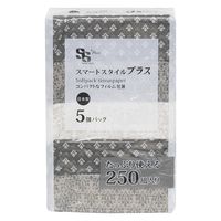 ティッシュペーパー 250組 （5個入）スマートスタイルプラス ソフトパックティッシュ 1セット（12パック）イデシギョー