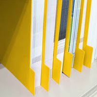 日本ホップス 仕切りガイド バーチカル A4 タテ型 (イエロー) DG-A4V03/10枚入 A-120-1203 1袋(10枚入)