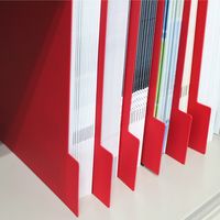 日本ホップス 仕切りガイド バーチカル A4 タテ型 (レッド) DG-A4V01/10枚入 A-120-1201 1袋(10枚入)