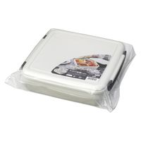 イノマタ化学 イノマタ #1074 ロック式ランチBOX(中子付き)ホワイト 1個（直送品）