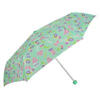 アテイン 子供用折りたたみ傘 50cm スイーツハート ミント 5195MT 1セット(3本)