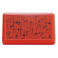 タカギ産業  弁当容器 B-102 [本体]朱 [蓋]朱・布目 1001399 100枚(10枚×10)（直送品）