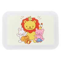 タカギ産業  弁当容器 B-116Y 3仕切 [本体]イエロー10 [蓋]透明・アニマルクラブB 1002699 100枚(10枚×10)（直送品）