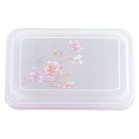 タカギ産業  弁当容器 B-200 [本体]ワイン [蓋]透明・コスモス 1016599 100枚(10枚×10)（直送品）