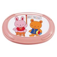 タカギ産業  弁当容器 LT-063Y [本体]ピンク99 [蓋]ピンク99・アニマルクラブA 1041099 100枚(10枚×10)（直送品）