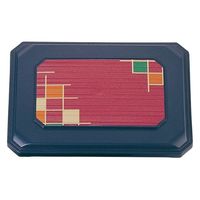 タカギ産業  弁当容器 BW-210C [本体]紺・内赤22 [蓋]紺・格子 1106499 100枚(10枚×10)（直送品）