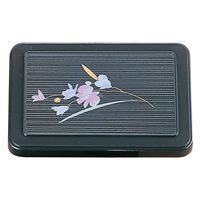 タカギ産業 弁当容器 BW-110 [本体]ダークグリーン・内ワイン [蓋]ダークグリーン・胡蝶蘭 1103699 100枚(10枚×10)（直送品）