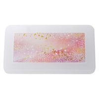 タカギ産業  弁当容器 PR-6 [本体]赤40・内C [蓋]透明・花吹雪(ピンク) 1121299 100枚(10枚×10)（直送品）