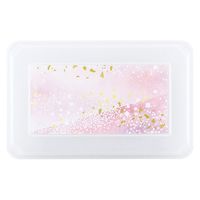 タカギ産業  弁当容器 FW-1300 [本体]黒・内赤40 [蓋]透明・花吹雪(ピンク) 1134699 100枚(10枚×10)（直送品）