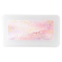 タカギ産業  弁当容器 PR-22 [本体]黒・内A [蓋]透明・花吹雪(ピンク) 1156799 100枚(10枚×10)（直送品）